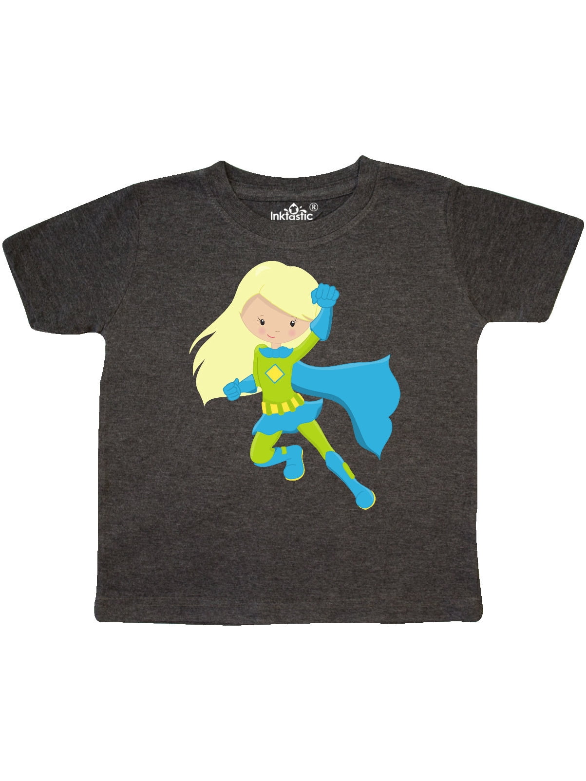 Inktastic Superhero Girl, Blonde Hair, Blue Cape, Blue Boots Gift Toddler  Toddler Girl T-Shirt - Walmart.com