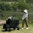 thumbnail image 2 of REDCAMP Large Collapsible Double Decker Wagon, 450lbs Heavy Duty 53" L Extra Long Extender Wagon Cart with All-Terrain Big Wheels for Camping, Shopping, Outdoor Sport, 2 of 9