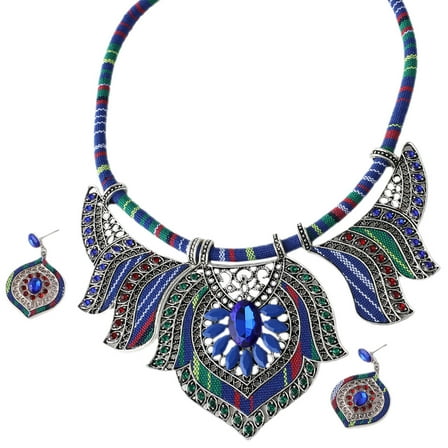 OUNONA 1 Set Bohemian Earrings and Necklace Jewelry Set for Women