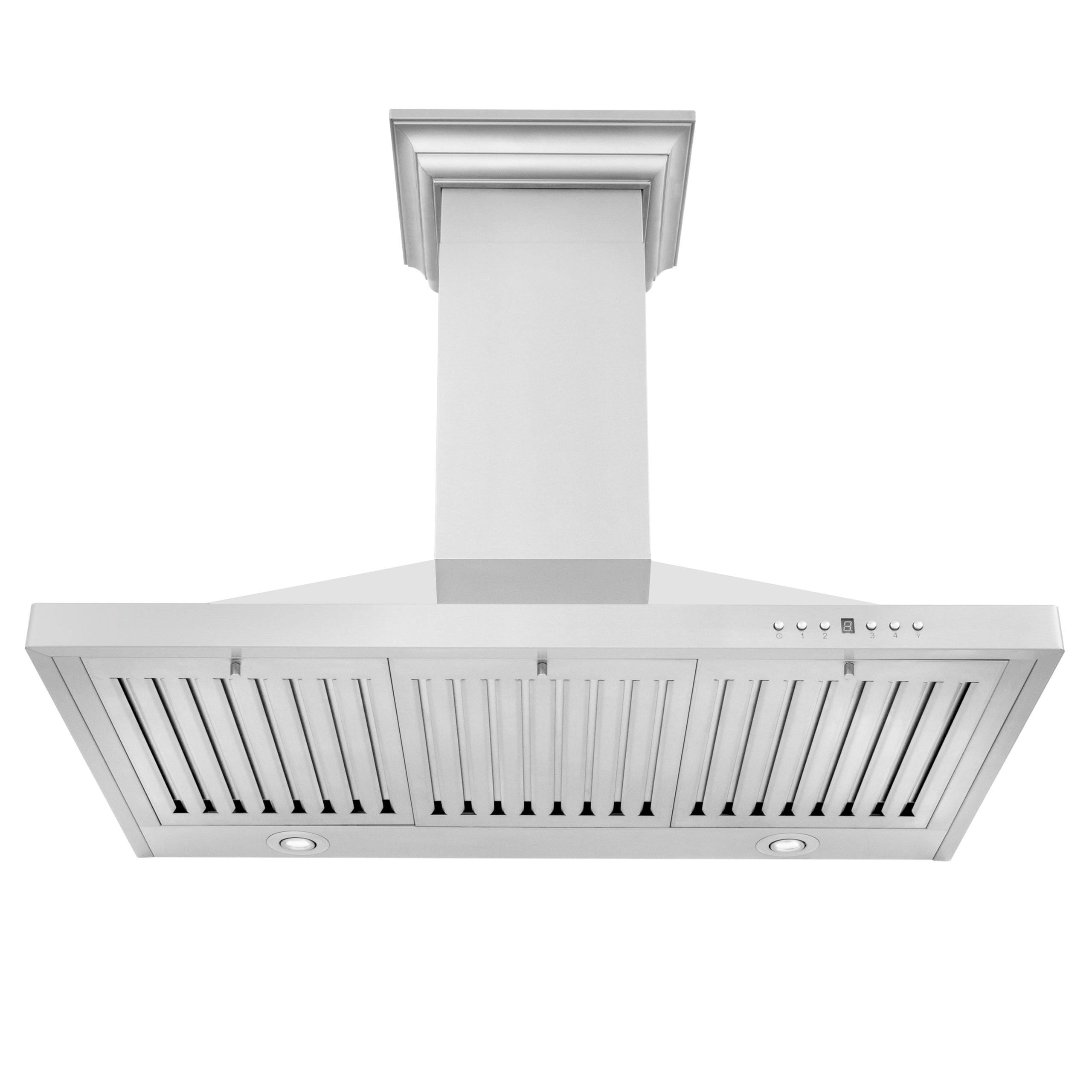 ZLINE 30 in. Wall Mount Range Hood in Stainless Steel with Crown Molding (KBCRN-30)