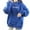 Blue, variant on Fesfesfes Women Hooded Long Sleeve Ladies Letter Hooded Ladies Sweatshirt Tops Blouse