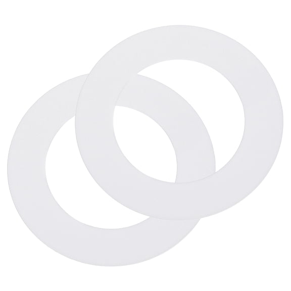 Uxcell 2 Pack Goof Rings for 3" Recessed Lights, 3" ID 4.7" OD Steel Flat Goof Trim Ring Can Light Cover Plate Flush Mount Can Converter for Ceiling Wall Hole Decorative, Matte White