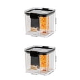 thumbnail image 3 of Kearding Caja de almacenamiento de alimentos secos de 1800ml, contenedores de alimentos, transparente, apilable, para cocina, fideos finos, Type1 NO1, 3 of 6