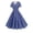 B238 Blue womens summer dresses clearance under $5, variant on Women Vintage Polka Dots Evening 950s Retro Rockabilly Prom Dress V Neck Short Sleeves Wedding Cocktail A Line Midi Gown