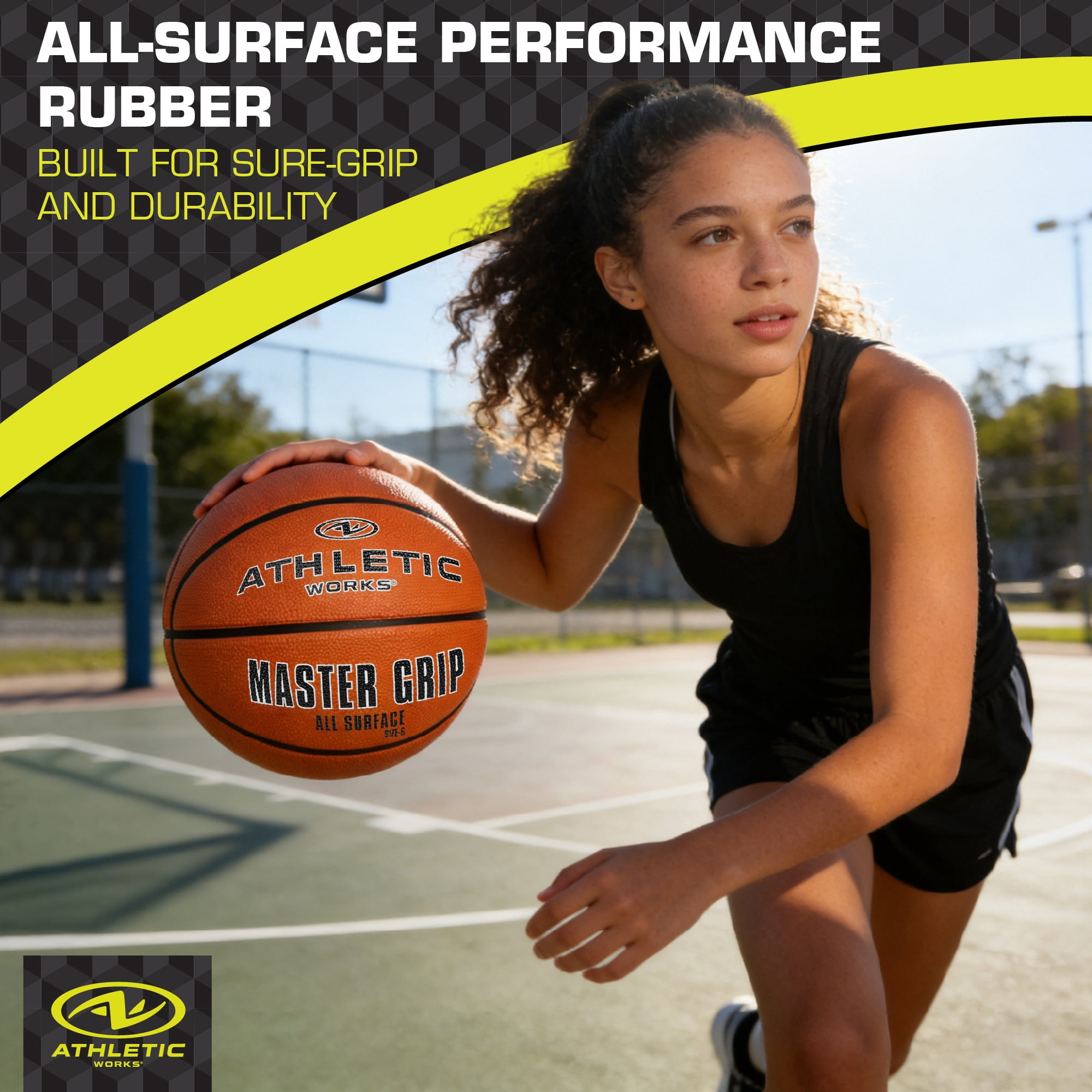 Athletic Works Size 6 Master Grip Basketball for Child 9-11 Years Old