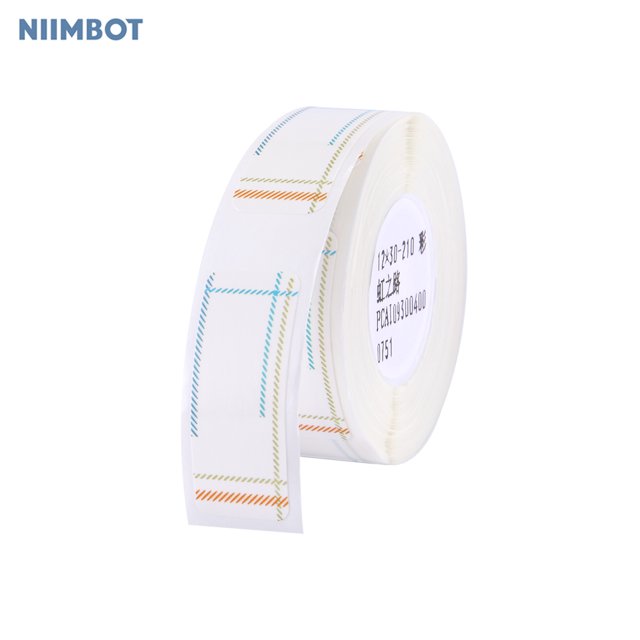 TFixolNiimbot Thermal Printing Label Paper Barcode Price Size Name Blank Labels Waterproof Tear Resistant 12*30mm 210pcs/roll for Home Organizer Supermarket Store Catering