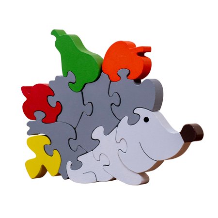veZve Wooden Jigsaw Puzzle for Toddlers Kids 5 to 7 Years Old Boys Girls Toy  Hedgehog