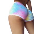 thumbnail image 1 of Seyurigaoka Women's Sexy Shorts Tie-Dye Print High Waist Short Pants Training Shorts, 1 of 8