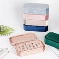 thumbnail image 3 of Rings Display Holder with Lid Rings Display Necklace Bracelet Container Velvet for Multiple Rings option 3, 3 of 9