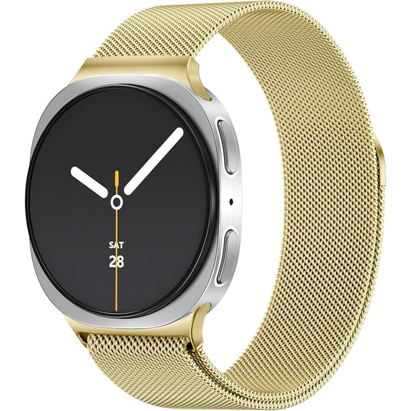 REQO Metal Band Compatible with Samsung Galaxy Watch 9 8 Band 40mm 44mm/Watch 8 Classic Band 46mm, Soft Stainless Steel Mesh Loop Magnetic Clasp Wristbands Women Men for Galaxy Watch 8/8 Classic 2025