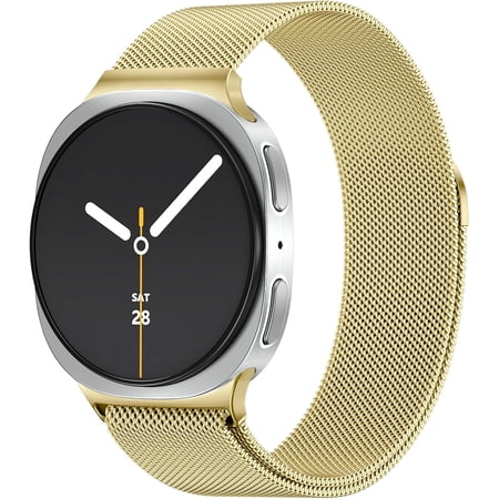 REQO Metal Band Compatible with Samsung Galaxy Watch 9 8 Band 40mm 44mm/Watch 8 Classic Band 46mm, Soft Stainless Steel Mesh Loop Magnetic Clasp Wristbands Women Men for Galaxy Watch 8/8 Classic 2025