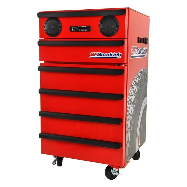 BFGoodrich® Tool Chest Fridge with Speaker, 1.8 Cu Ft, Red