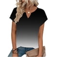 thumbnail image 4 of KyCheLot Womens Short Sleeve T Shirts Casual Print V Neck Cute Basic Tee Tops Summer Dailywear, 4 of 6