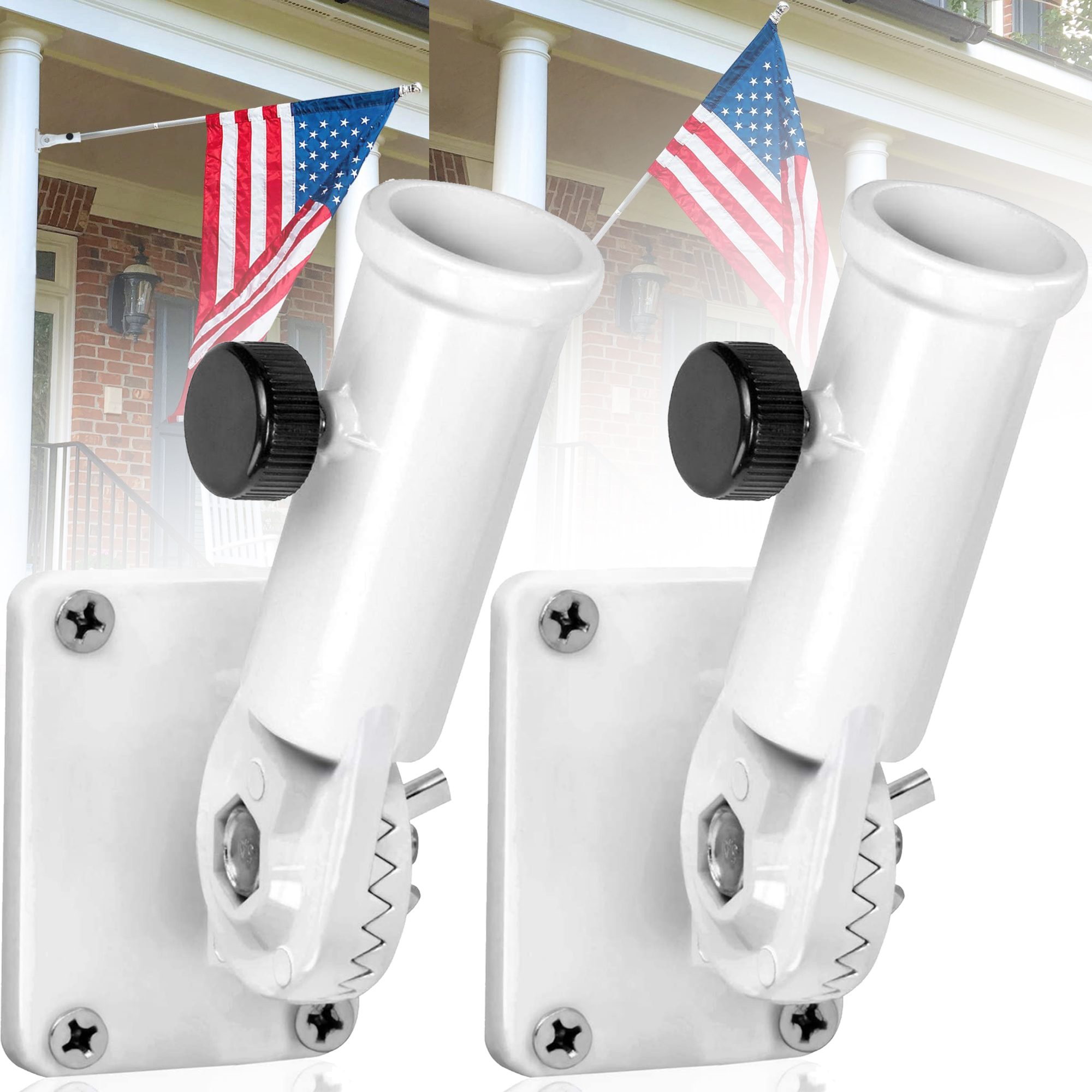 Elbourn 2Pack Multi-Position Flag Pole Mounting Bracket with