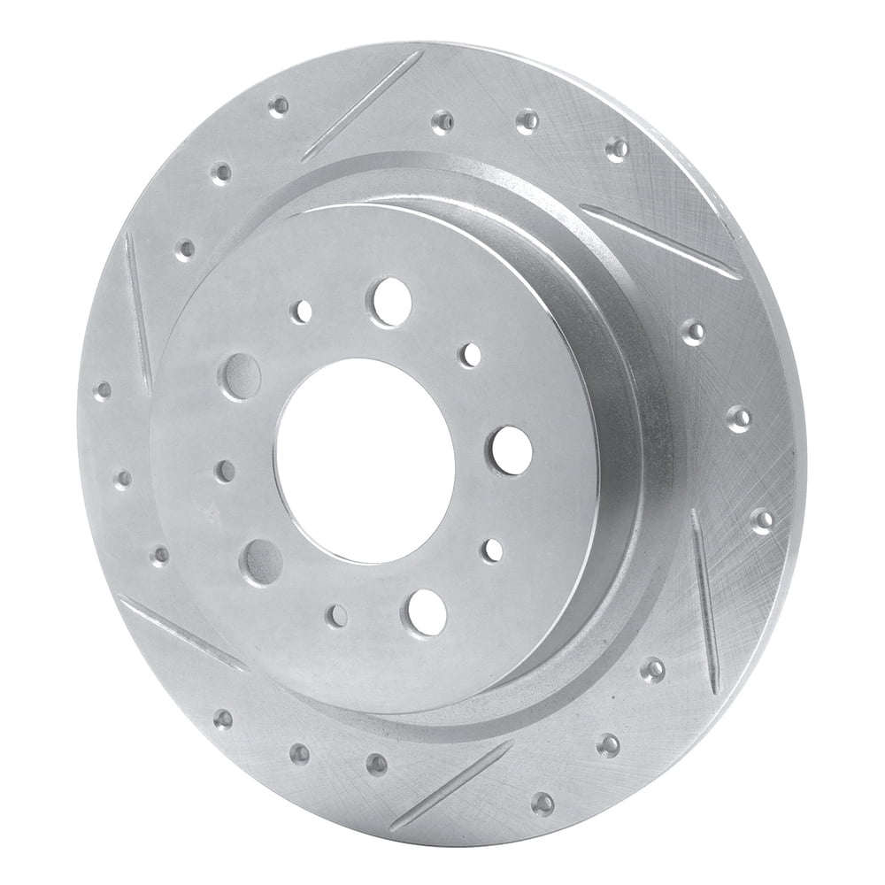 Dynamic Friction Company 631-27021L DFC Brake Rotor - Drilled And Slotted - Silver