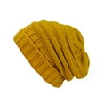 thumbnail image 2 of NYFASHION101 Exclusive Oversized Baggy Slouchy Thick Winter Beanie Hat - Mustard, 2 of 4