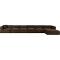 thumbnail image 3 of Meridian Furniture 6-Piece Brown Corduroy Performance Fabric Modular Sectional, 3 of 13