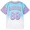 thumbnail image 2 of Disney The Little Mermaid Ariel Mesh Soccer Jersey Athletic T-Shirt Colorblock Toddler to Big Kid, 2 of 4