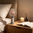 thumbnail image 4 of Rechargeable Handheld Fan, Portable Desk Fan USB Powered, Mini Personal Fan with 3 Speed Adjustments, Compact Dual-Use Cooling for Home, Office, and Outdoor Use, 4 of 7
