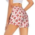 thumbnail image 3 of Bixox Women's Strawberry Flower pattern 2 in 1 Running Shorts - Lightweight Athletic Workout Gym Yoga Shorts Liner with Pockets - XX-Large, 3 of 7