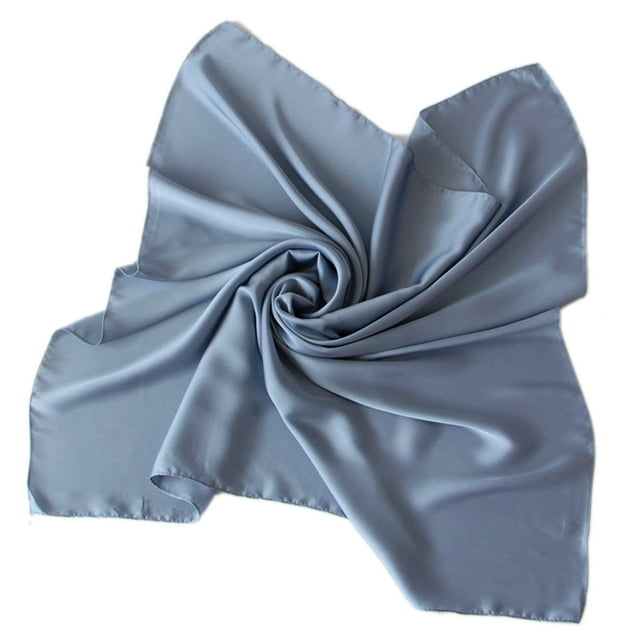 Women Solid Satin Square Scarf Winter Pure Color Satin Color Head Neck Shawl Ladies Gift Kerchief