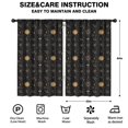 thumbnail image 2 of Blackout Kids Curtains,Black Gold Sun Moon Star Pattern Childrens Insulated Curtains Set Of 2,Bedroom Essentials,Toddler Room Decor 52x84in(132x213cm), 2 of 5