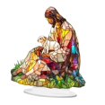 thumbnail image 1 of Decoración de escena artística 2D con soporte, centro de mesa, adorno de escritorio para sala de estar Jesús, 1 of 9