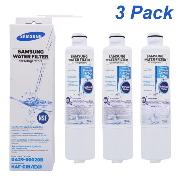 3 Pack Replacement Refrigerator Water Filter For Samsung DA2900020B