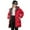 30#Red, variant on Boys Girls Long Heavyweight Hooded Puffer Jacket Packable Autumn and Winter Long Down Coats Yellow 140