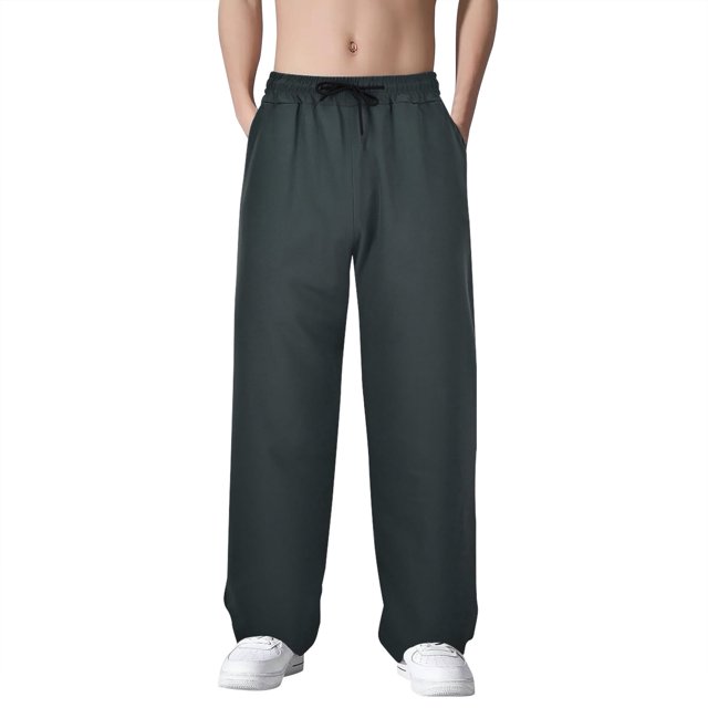 Men's Pants With Deep Pockets Loose Fit Casual Jogging Trousers For Running Workout Training Basketball