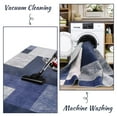 thumbnail image 3 of Litake Large Modern Machine Washable Area Rug Abstract Plaid Area Rug Low-Pile Non-Slip Stain Resistant Area Rug Contemporary Rug for Living Room, 8' x 10' Blue, 3 of 9