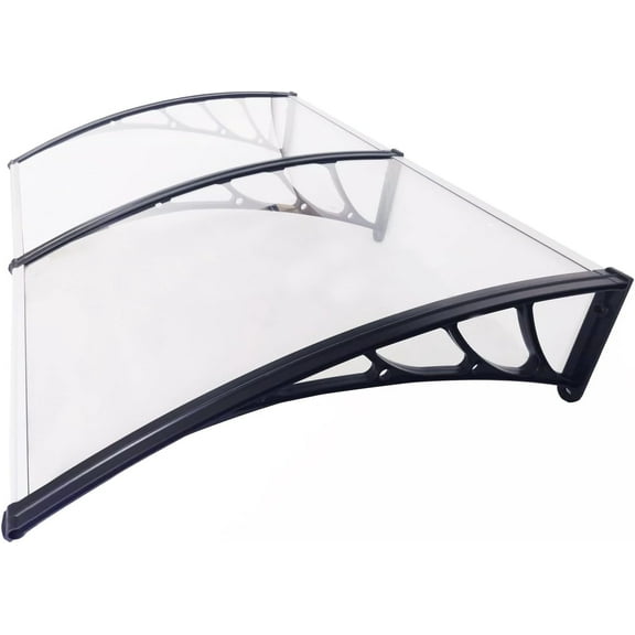 39" * 59" Polycarbonate Awning For Windows And Doors ith Three Brackets for Windows and Doors