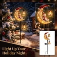 thumbnail image 3 of Christmas Solar Garden Stake Light, Glowing Santa Crescent Moon Design, Warm LED Holiday Decor for Front Yard Patio Walkway （SnowmanA）, 3 of 6