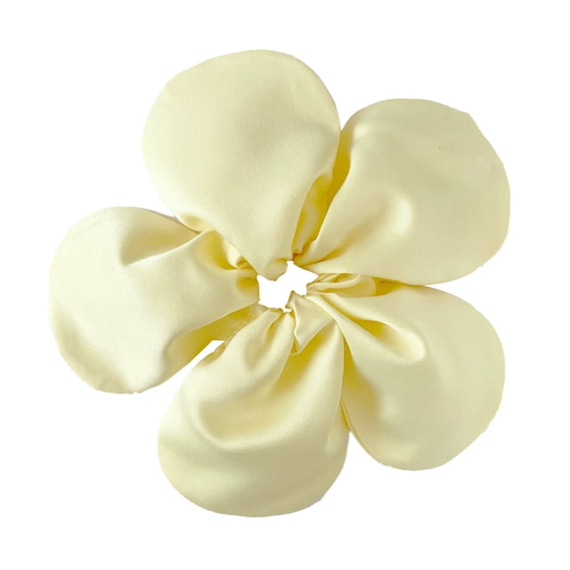 CSChome Hair Rope Princess Flower Hair Rope - Large Flower Shape Exaggerated Solid Color Hair Tie