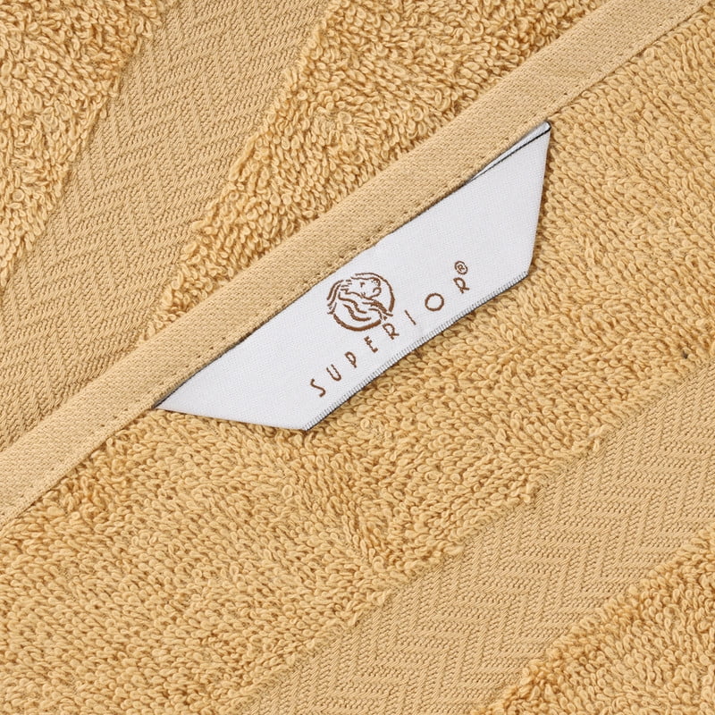Superior Franklin 6-Piece Cotton Towel Set, Super Soft Quick Dry Fade Resistant Towels, Gold