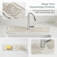 thumbnail image 3 of Unique Bargains Faucet Mat for Kitchen Sink Splash Guard Sink Area Mat Beige, 3 of 7