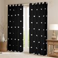 thumbnail image 2 of Manfei Cartoon Loves Pattern Blackout Curtains Set of 2 (52x84 Each),Happy Valentines Day Window Curtains,White Black Curtains and Drapes For Girls Boys,Luxury Bedroom Decor, 2 of 6