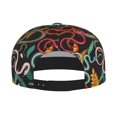 thumbnail image 2 of Susaid Snake And Flower Print Baseball Cap Hip Hop Style Flat Visor Adjustable Outdoor Cap Unisex Adjustable Breathable, 2 of 7