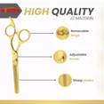thumbnail image 3 of NIXCER PROFESSIONAL SERIES 6" CNC HAIR THINNING SCISSOR GOLD, 3 of 4