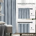thumbnail image 4 of Hiasan Luxury Stone Blue Velvet Curtain with Tiebacks-Blackout Curtains for Bedroom/Living Room, Rod Pocket, 60" x 84", Set of 2, 4 of 8