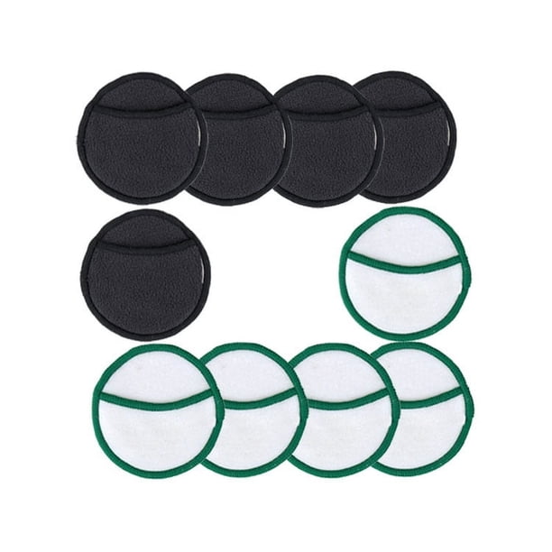 Toallitas Desmaquillantes de Microfibra Lavables, 10uds, Disco Desmaquillante Reutilizable y Suave, Guante de Cuidado Facial con Bolsa para Almacenamiento y Limpieza de Todo Tipo