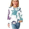 thumbnail image 6 of AJTQTH Kids T-Shirts Spring Fashion Long Sleeve Cute Cartoon Pattern Print Crew Neck Basic Pullover Tops Funny Pattern Graphic Tees Shirt Mulitcolor#02 4-5 Years, 6 of 6