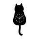 thumbnail image 4 of Reloj de pared con cola de gato meneando, bonito reloj decorativo de 17,5 x 43,5 cm de acrílico. Negro, 4 of 9