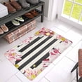 thumbnail image 3 of MKHERT Retro Peony Flowers with Polka Dots with Stripes Doormat Rug Home Decor Floor Mat Bath Mat 30x18 inch, 3 of 3