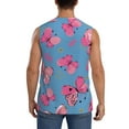 thumbnail image 4 of Bixox Men's Girl Butterfly Printed Shirt Sleeveless Fitness Tank Top-XX-Large, 4 of 7