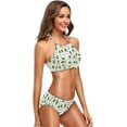 thumbnail image 6 of Dreamtimes Funny Frogs Sketch Swimsuits Padded Bikini Sets Sexy Swimwear for Women, Small, 6 of 7