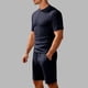 thumbnail image 4 of Ceisia Men's Slim Fit Diamond Jacquard 2-Piece Set Crew Neck Short Sleeve T-Shirt with Elastic Waist Drawstring Shorts Gifts, 4 of 7