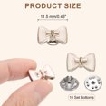 thumbnail image 2 of 10 Conjuntos de Botones de Broche, Botones Sin Coser de 11.5 mm, Alfileres Desmontables para Ropa de Mujeres, Abrigo (Blanco), 2 of 7