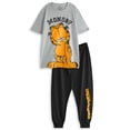 thumbnail image 1 of Garfield Mens Black Short Sleeve Long Leg Pyjama Set, 1 of 7