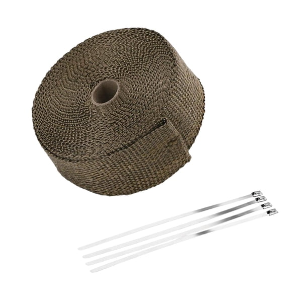 Escudo térmico de escape,Protector térmico universal para escape de motocicleta resistente,Protector de cubierta Heat Guards Protección contra altas temperaturas,Aislamiento de Oro 10 m